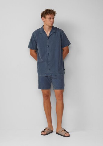 QS Regular fit Button Up Shirt in Blue