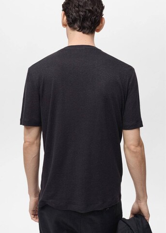 MANGO MAN T-shirt 'Liman' in Schwarz