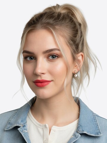 Sofia Milani Ohrringe 'Heart Pearl'‌‌‌‌‌‌‌‌ in Gold: Vorderseite