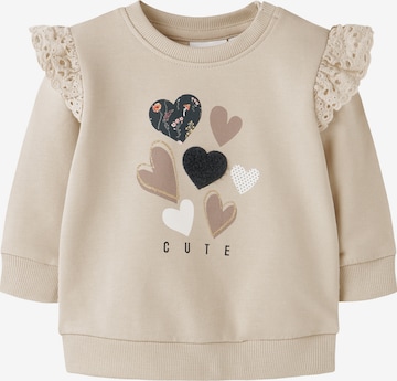 Sweat-shirt 'NBFLUISA' NAME IT en beige : devant