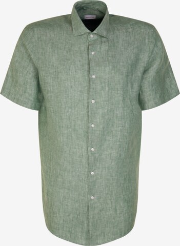 Chemise business 'SMART LINEN' SEIDENSTICKER en vert : devant