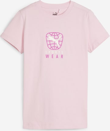 PUMA Функционална тениска в розово: отпред