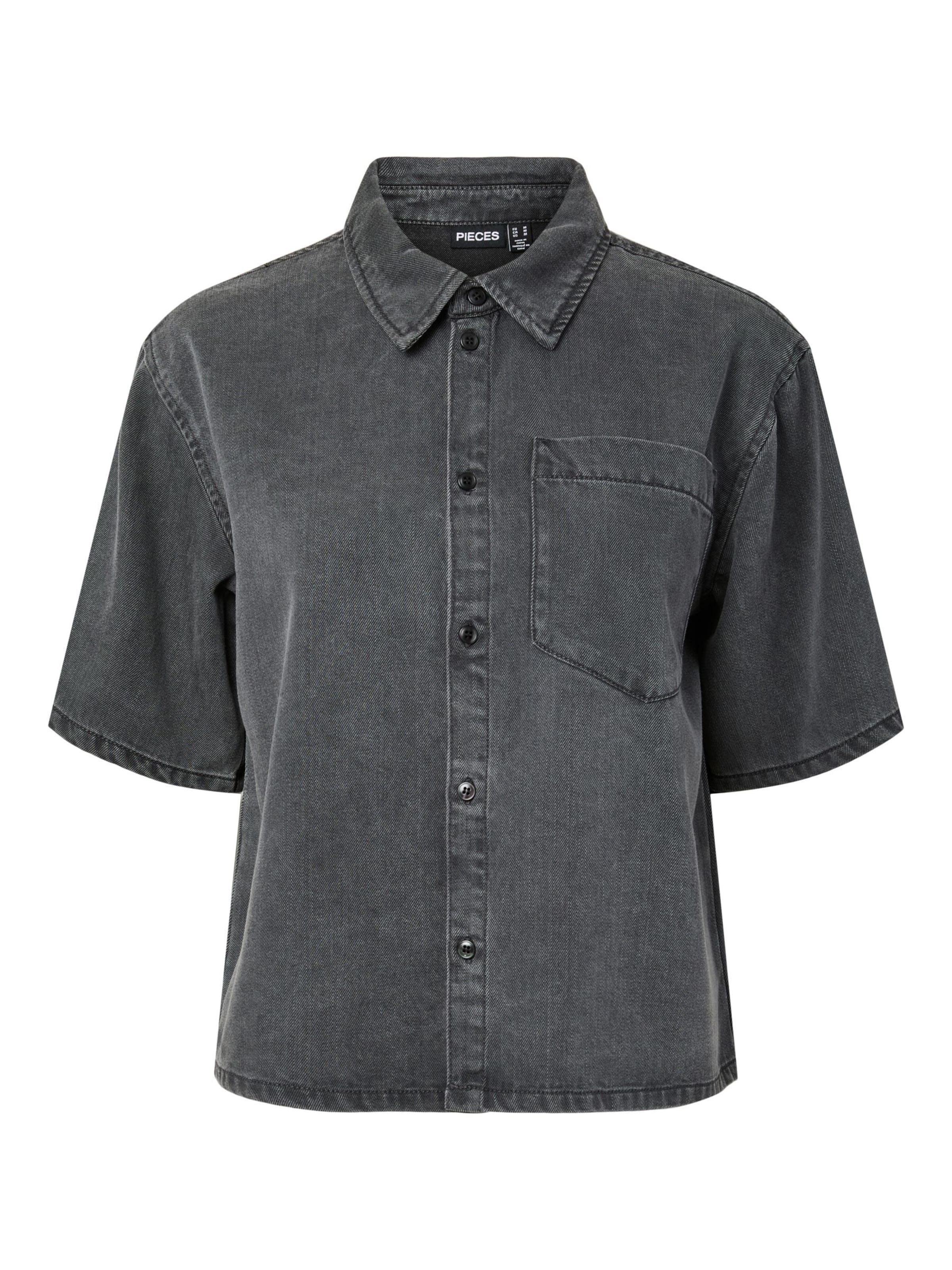 Chemisier 'PCSMIDI' PIECES en gris : devant