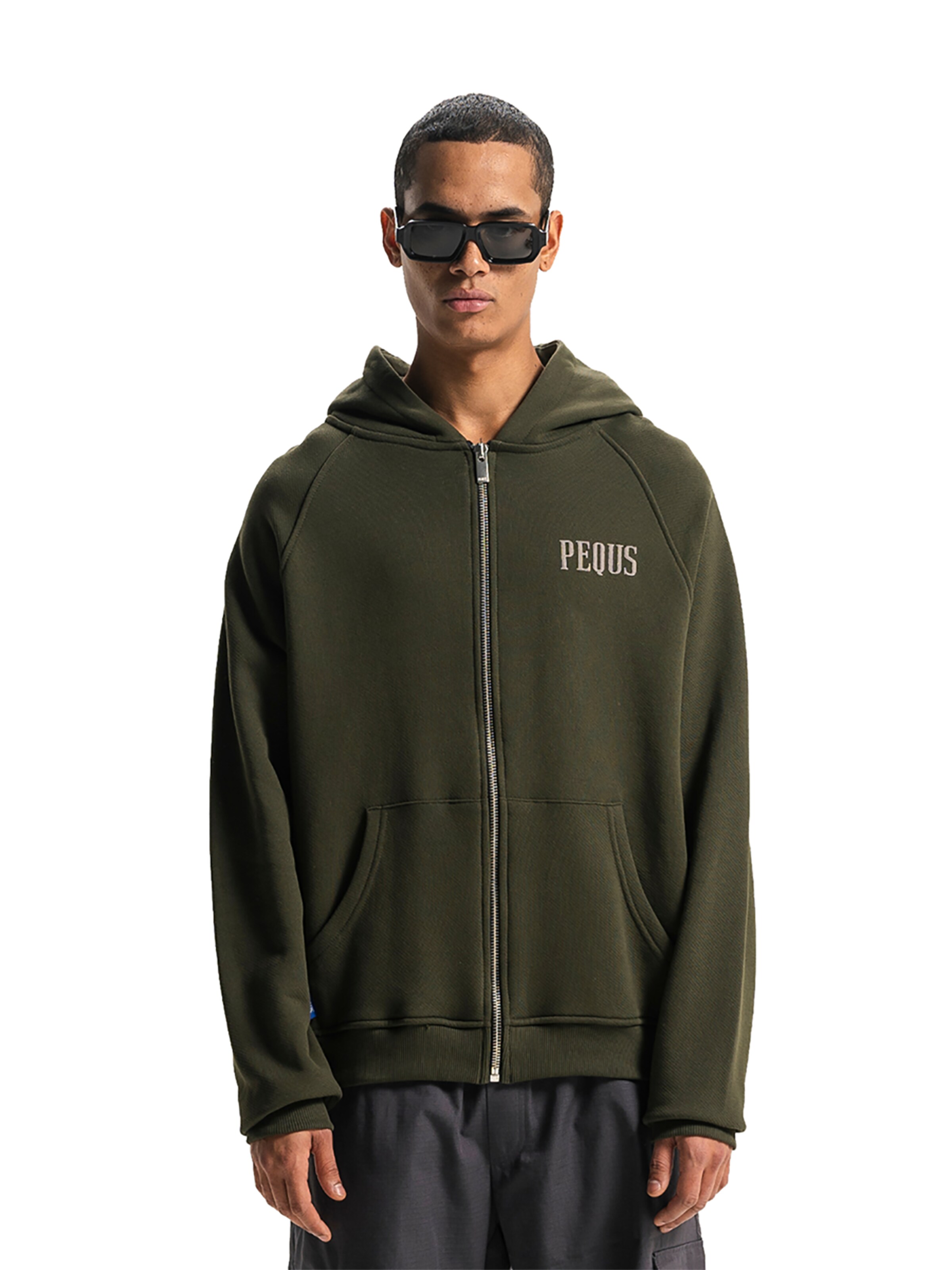 Pequs Sweatjacke 'Back'‌‌‌‌‌‌‌‌‌‌ in Grün