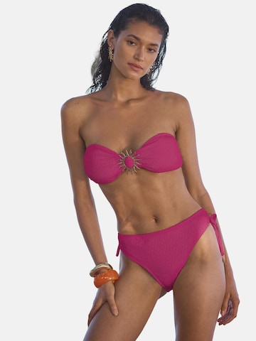 Push-up Hauts de bikini love & roses en violet : devant