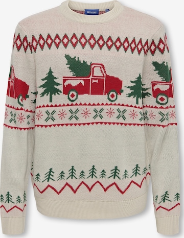 Only & Sons Junior Pullover 'OSJX-MAS 1' in Grau: Vorderseite