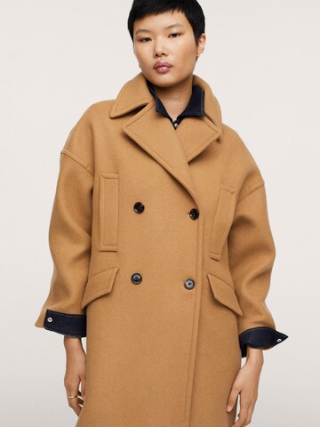 MANGO Between-Seasons Coat 'Crogueta' in Beige