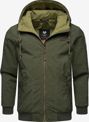 Ragwear Winter Jacket 'Stewie' in Green: front