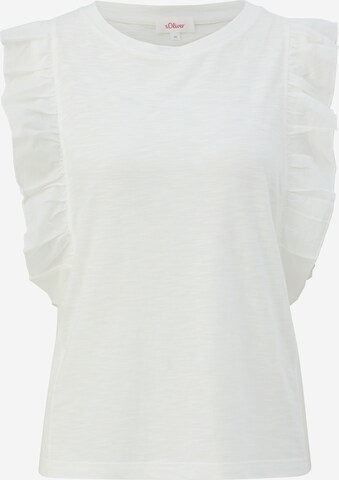 T-shirt s.Oliver en blanc : devant