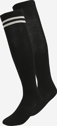 Urban Classics - Calcetines sobre la rodilla en negro: frente