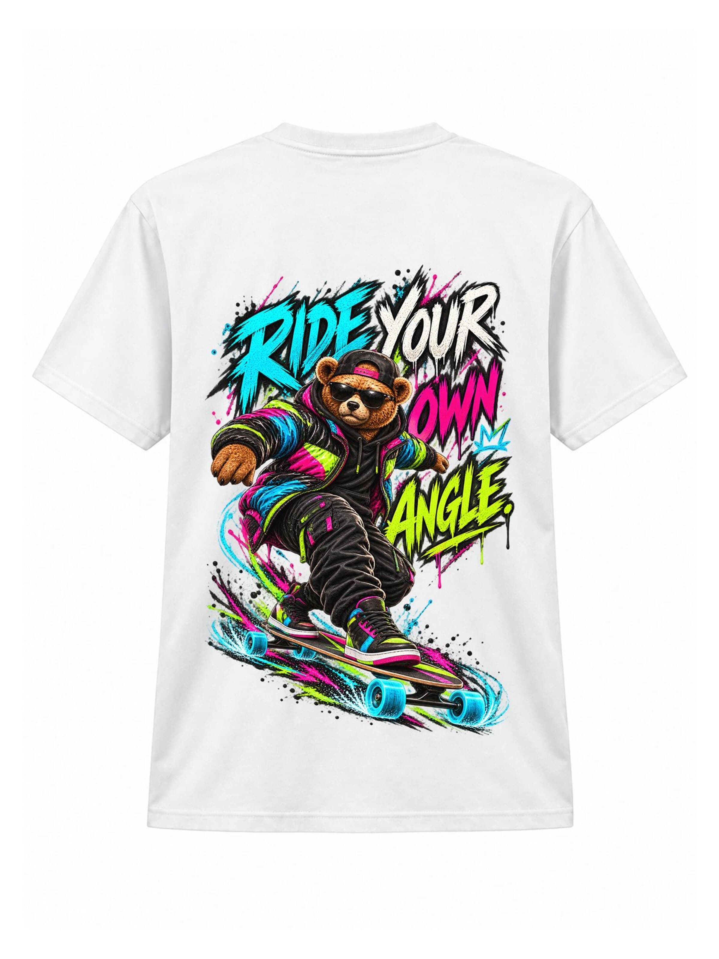 LUNØIR Studio Póló 'BOSS Longboard Own Angle' - fehér: elől