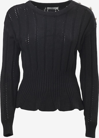 Influencer Sweater in Black: front