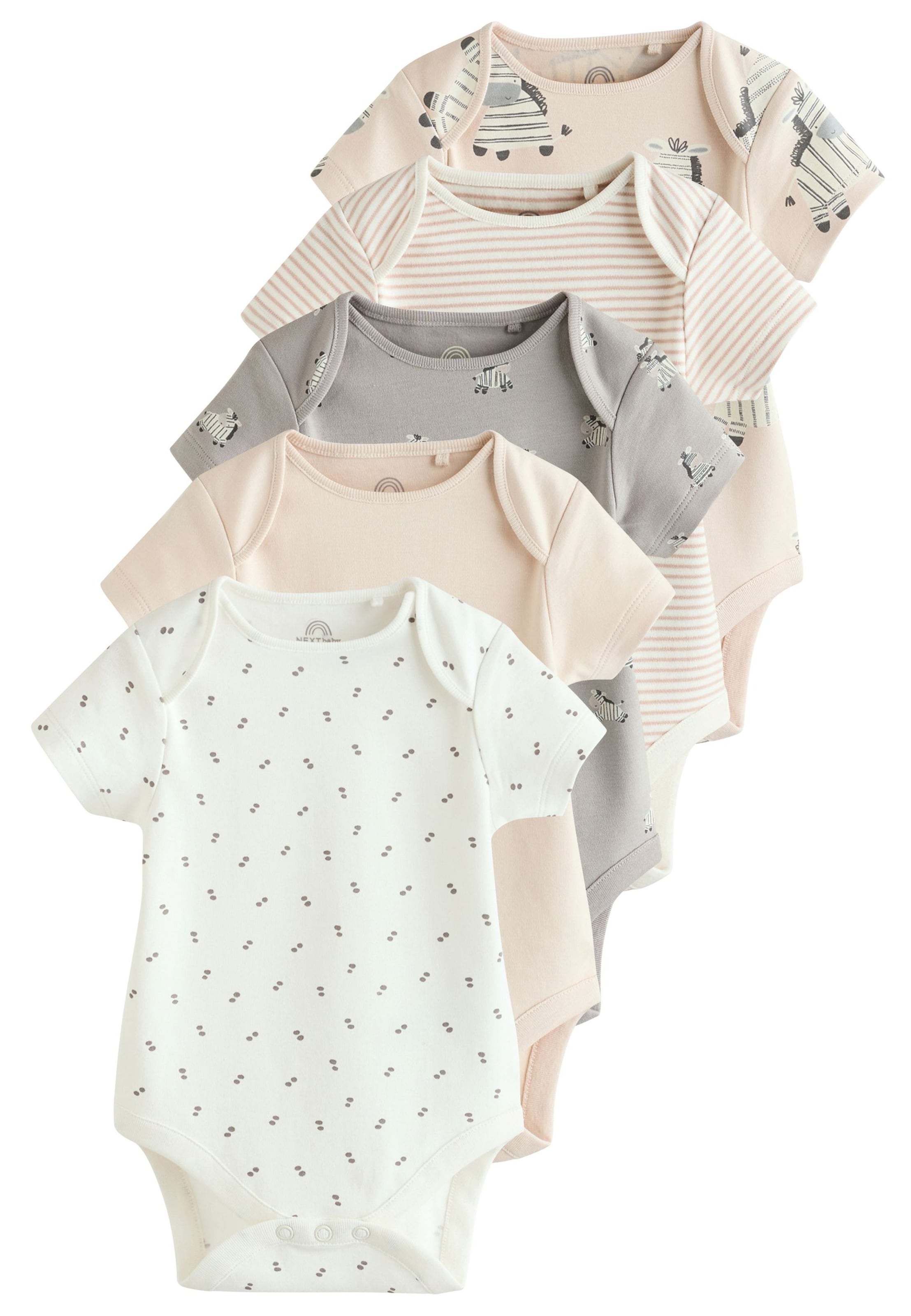 Next Бебешки гащеризони/боди в бежово: отпред