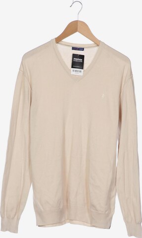 Trussardi Sweater & Cardigan in XXL in Beige: front