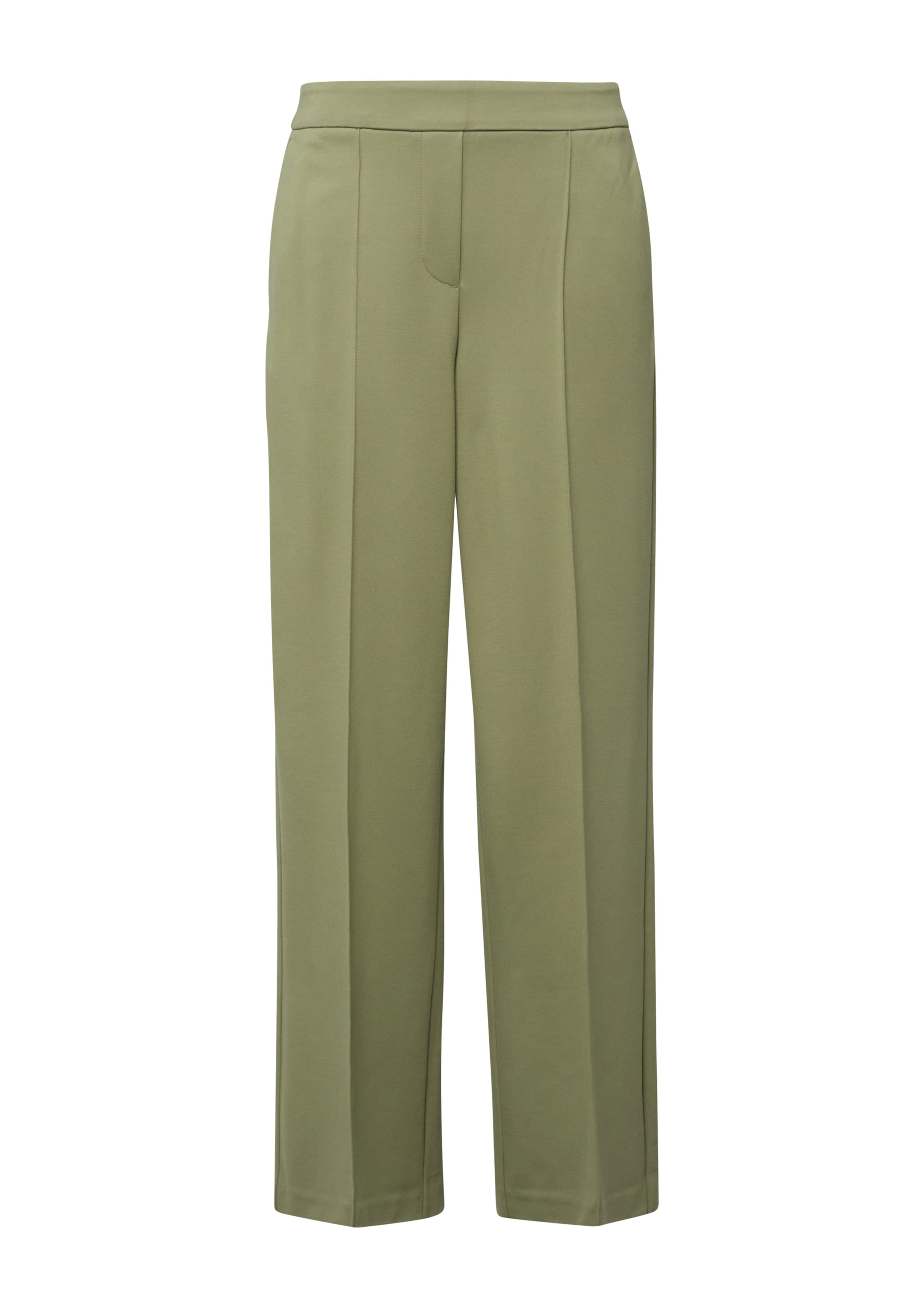 Regular Pantalon à plis s.Oliver en vert : devant