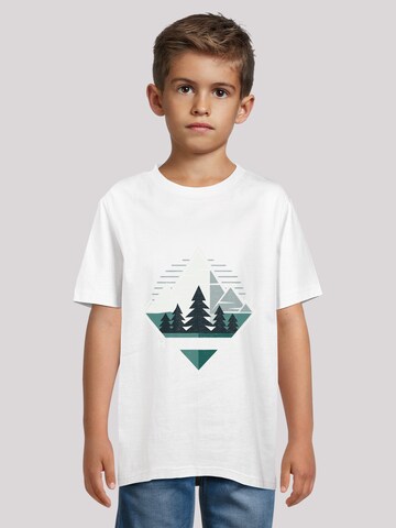 F4NT4STIC Shirt 'Hike More Mountains' in White: front