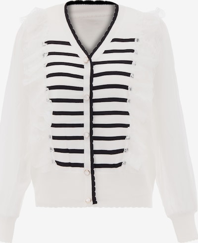 NAEMI Cardigan i sort / hvid, Produktvisning