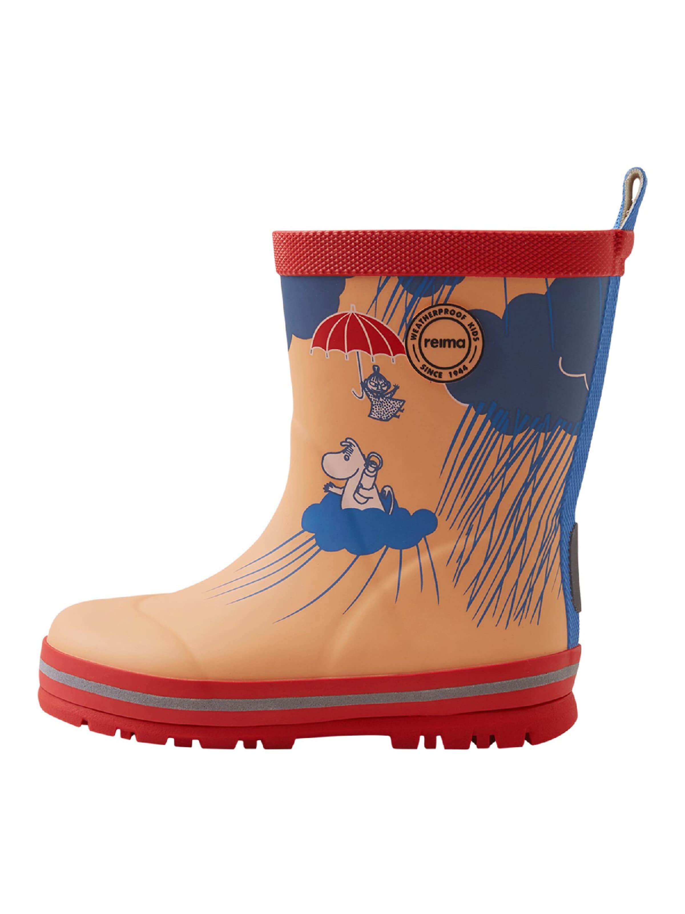 Reima Rubber Boots 'Magisk  Moomin' in Orange: front