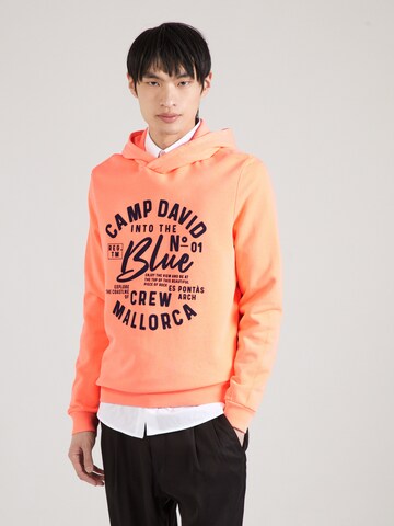 CAMP DAVID Sweatshirt in Orange: front