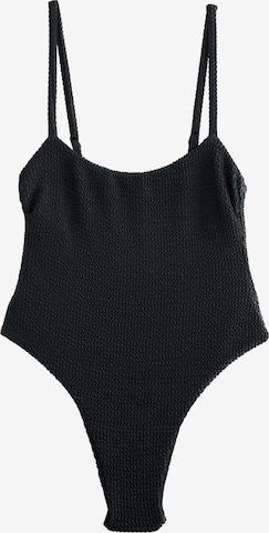 Maillot de bain self. en noir : devant