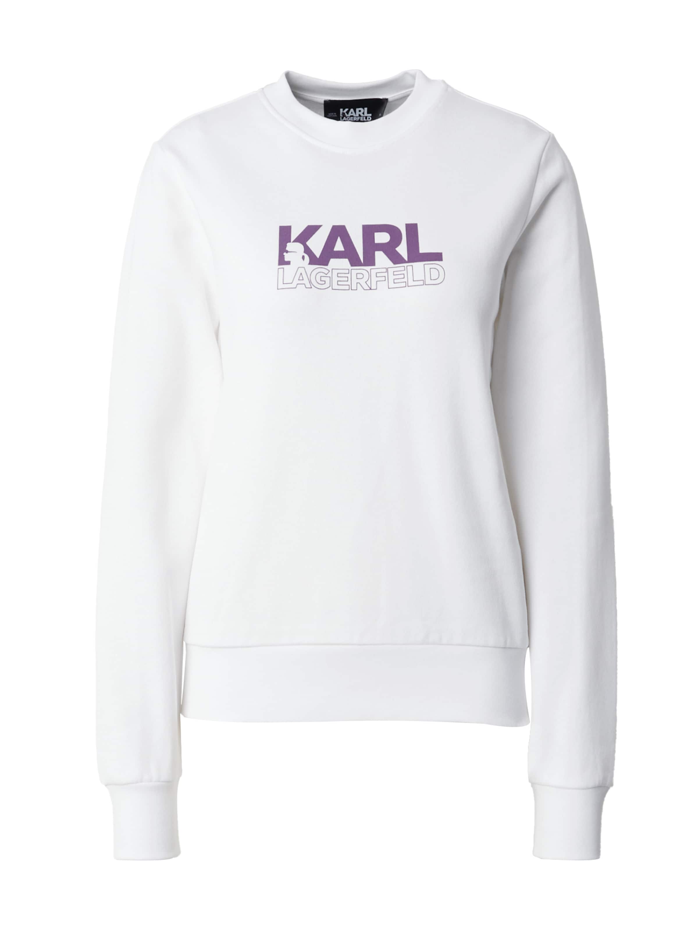 Karl Lagerfeld Sweatshirt in Purple / White, Item view