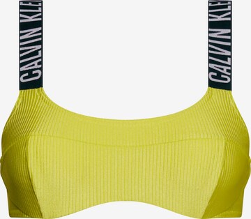 Calvin Klein Swimwear Bikini Top 'Intense Power' in Yellow: front