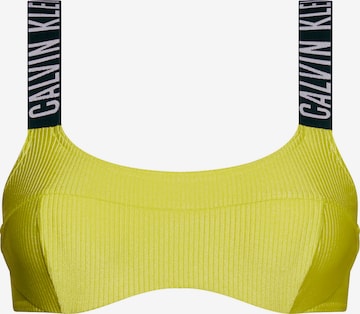 Bustier Hauts de bikini 'Intense Power' Calvin Klein Swimwear en jaune : devant