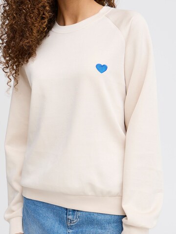 ICHI Sweatshirt 'Svala' in Beige