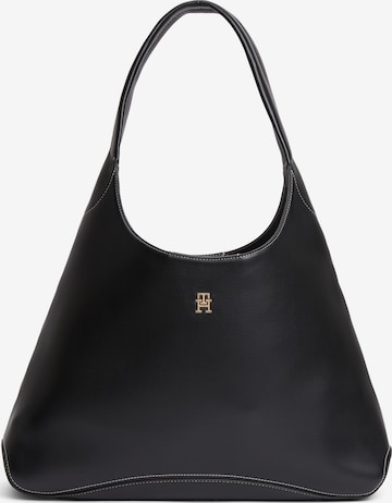 melns TOMMY HILFIGER Pleca soma: no priekšpuses