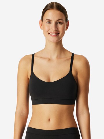 SCHIESSER Bustier BH Bustier 'Unique Cotton' in Schwarz: Vorderseite