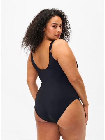 T-shirt Costume intero di Swim by Zizzi in nero