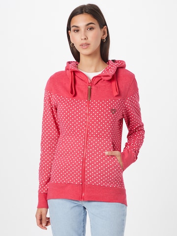 Alife and Kickin Zip-Up Hoodie 'PalinaAK' in Pink: front