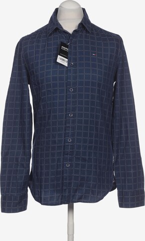 Tommy Jeans Button Up Shirt in S in Blue: front