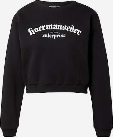 Hoermanseder x About You - Sudadera 'Ela' en negro: frente