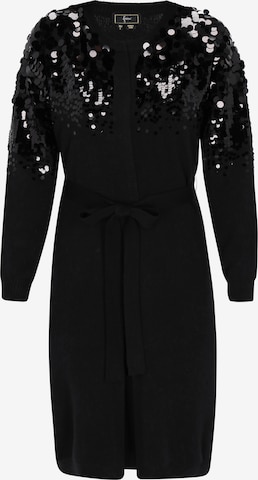 faina Gebreid vest in Zwart: voorkant