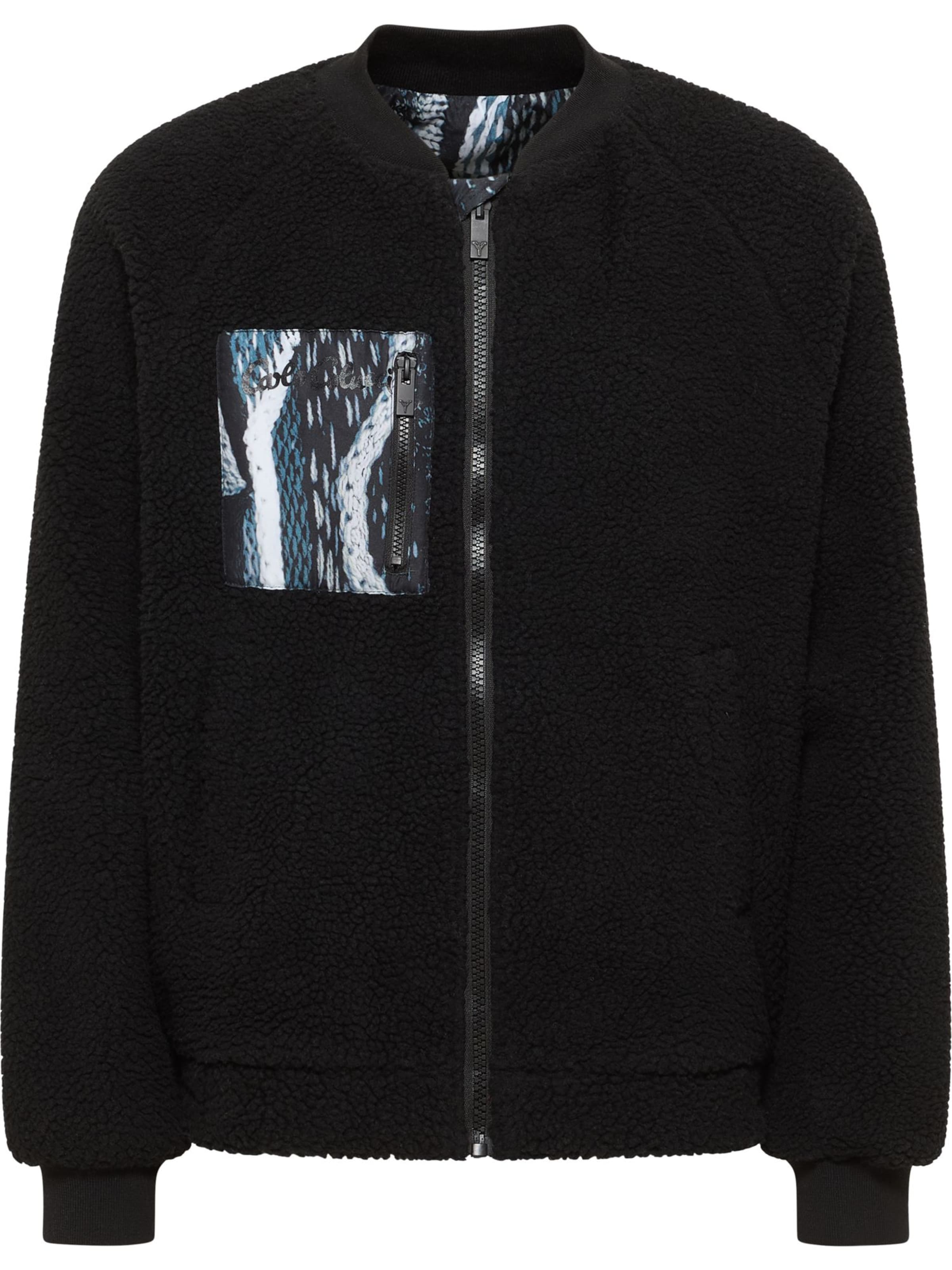 Carlo Colucci Fleece jacket 'Espositello' in Black: front