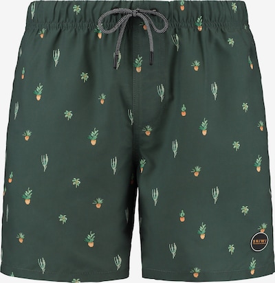 Shiwi Shorts de bain en jaune / vert / vert clair / vert foncé, Vue avec produit