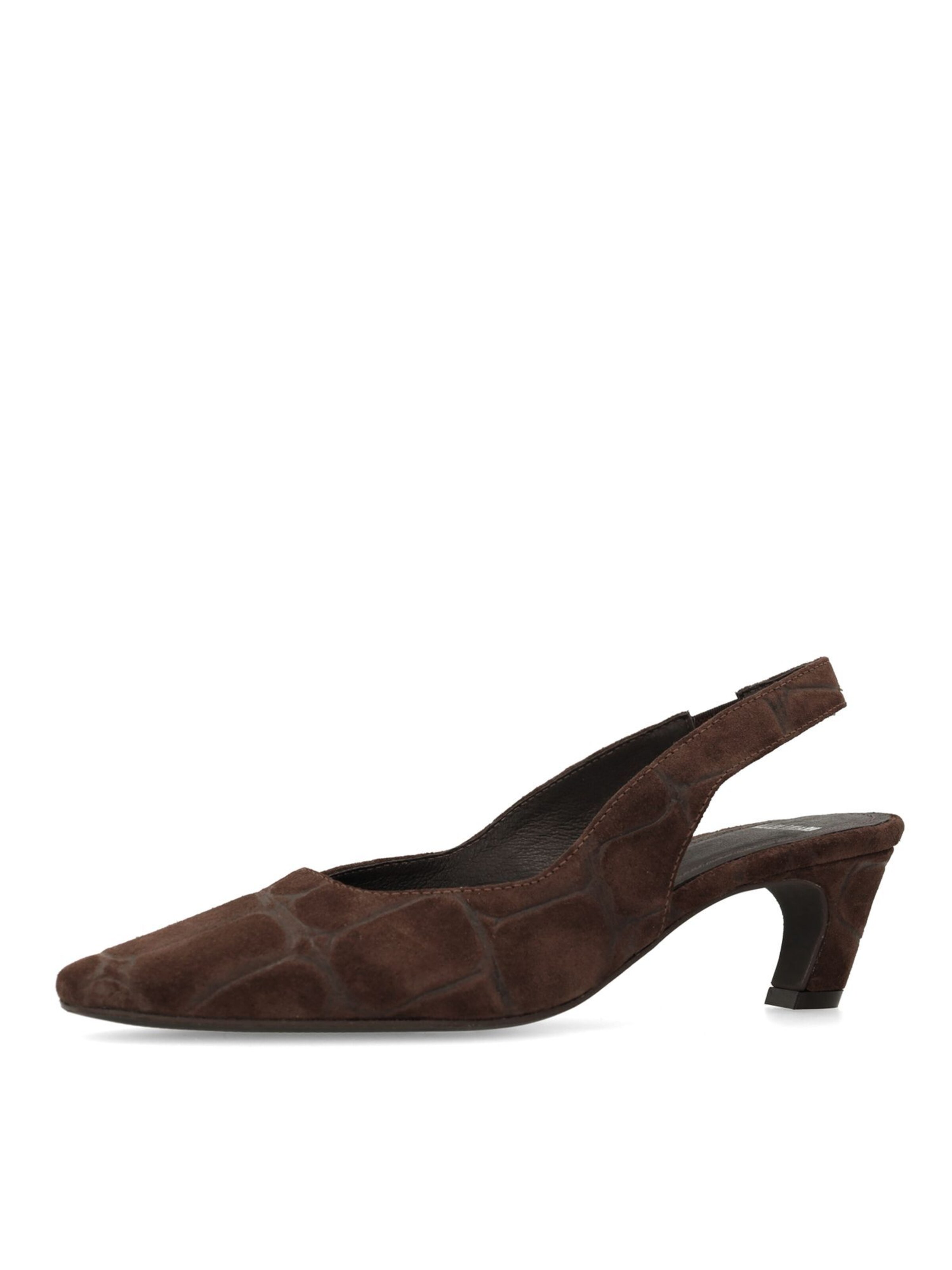 MANFIELD Slingpumps in Braun: Vorderseite