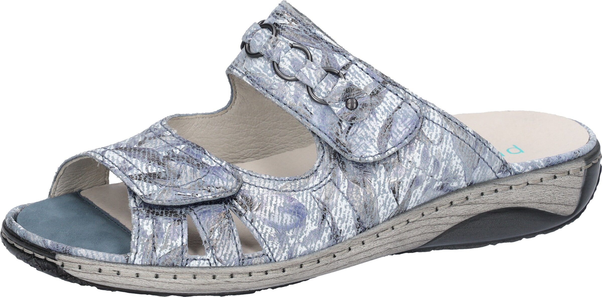 WALDLÄUFER Mules in Blue: front