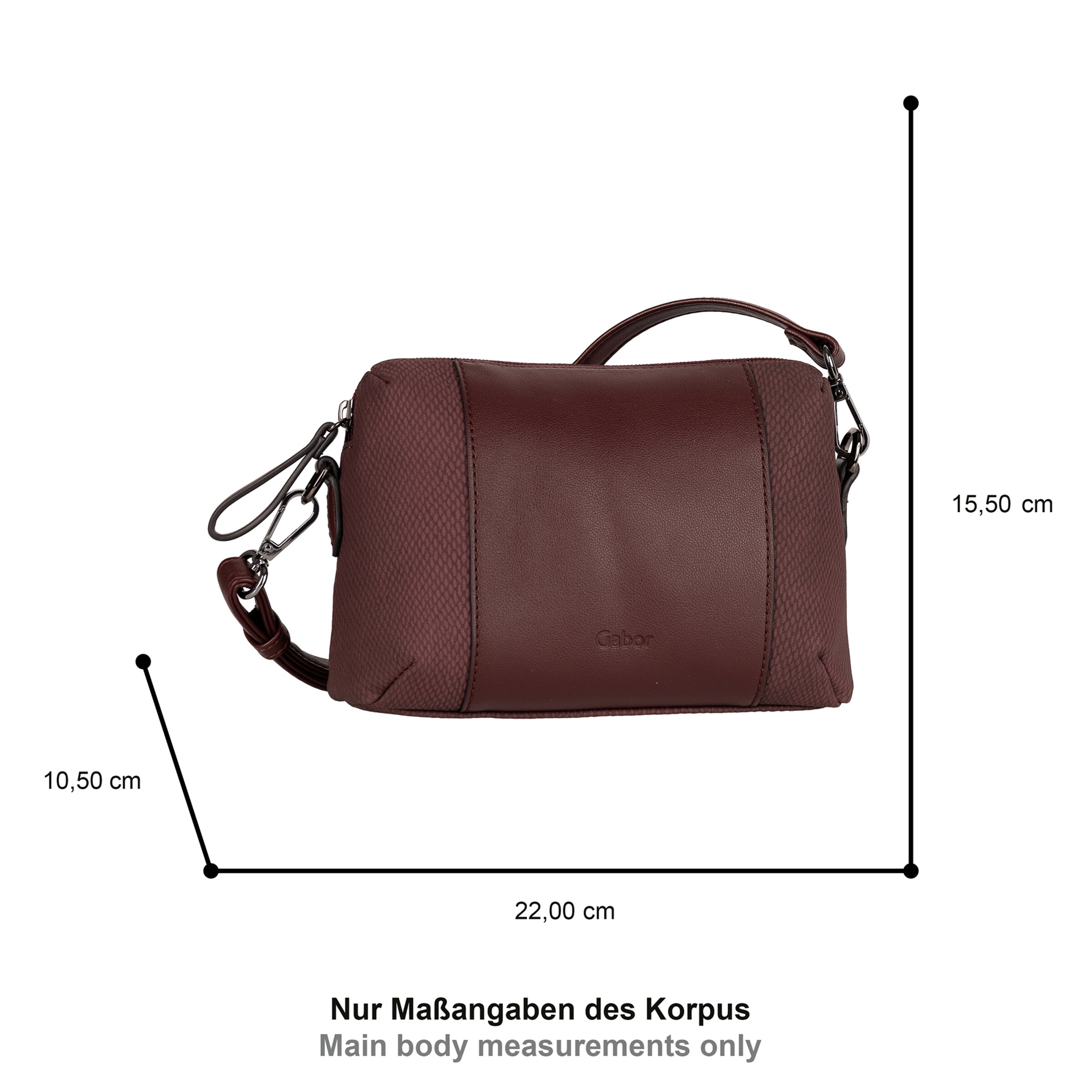 GABOR Schoudertas 'Wanda' in Rood