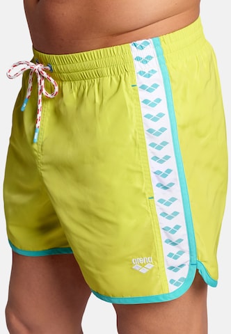 ARENA Swimming shorts 'TEAM STRIPE' in Yellow