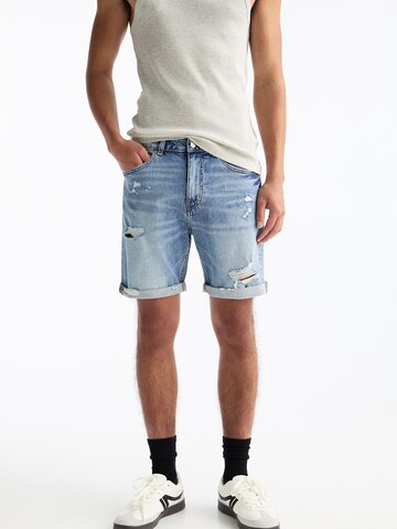 Pull&Bear Regular Shorts in Blau: predná strana