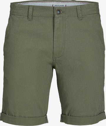 JACK & JONES Chino kalhoty 'DAVE' – zelená: přední strana