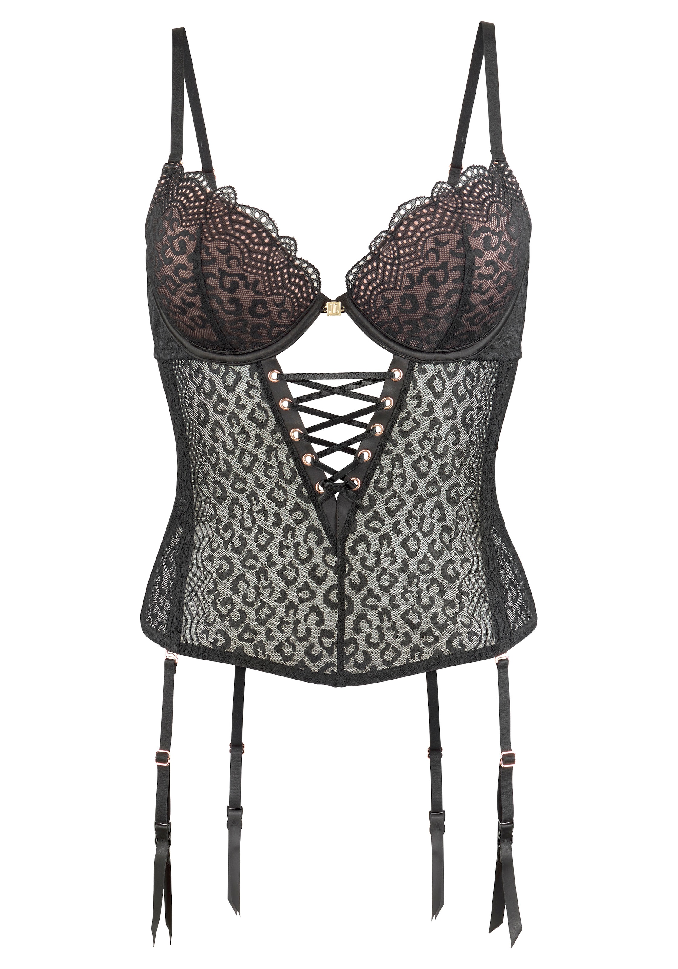 JETTE Corsage in Braun: Vorderseite