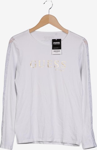 GUESS Langarmshirt L in Weiß: Vorderseite