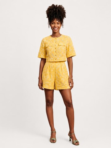 Fulgor Nohavicový kostým 'Conjunto Selina em Laise Elegante - Amarelo Dourado' - Žltá: predná strana