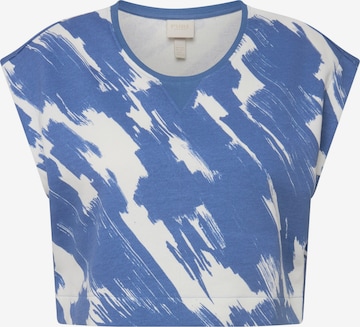 Sweat-shirt Ulla Popken en bleu : devant