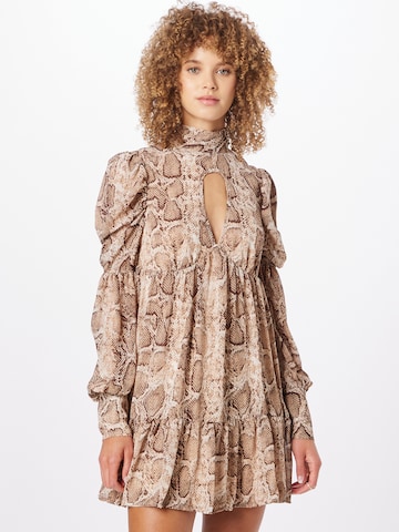 Nasty Gal - Vestido en beige: frente