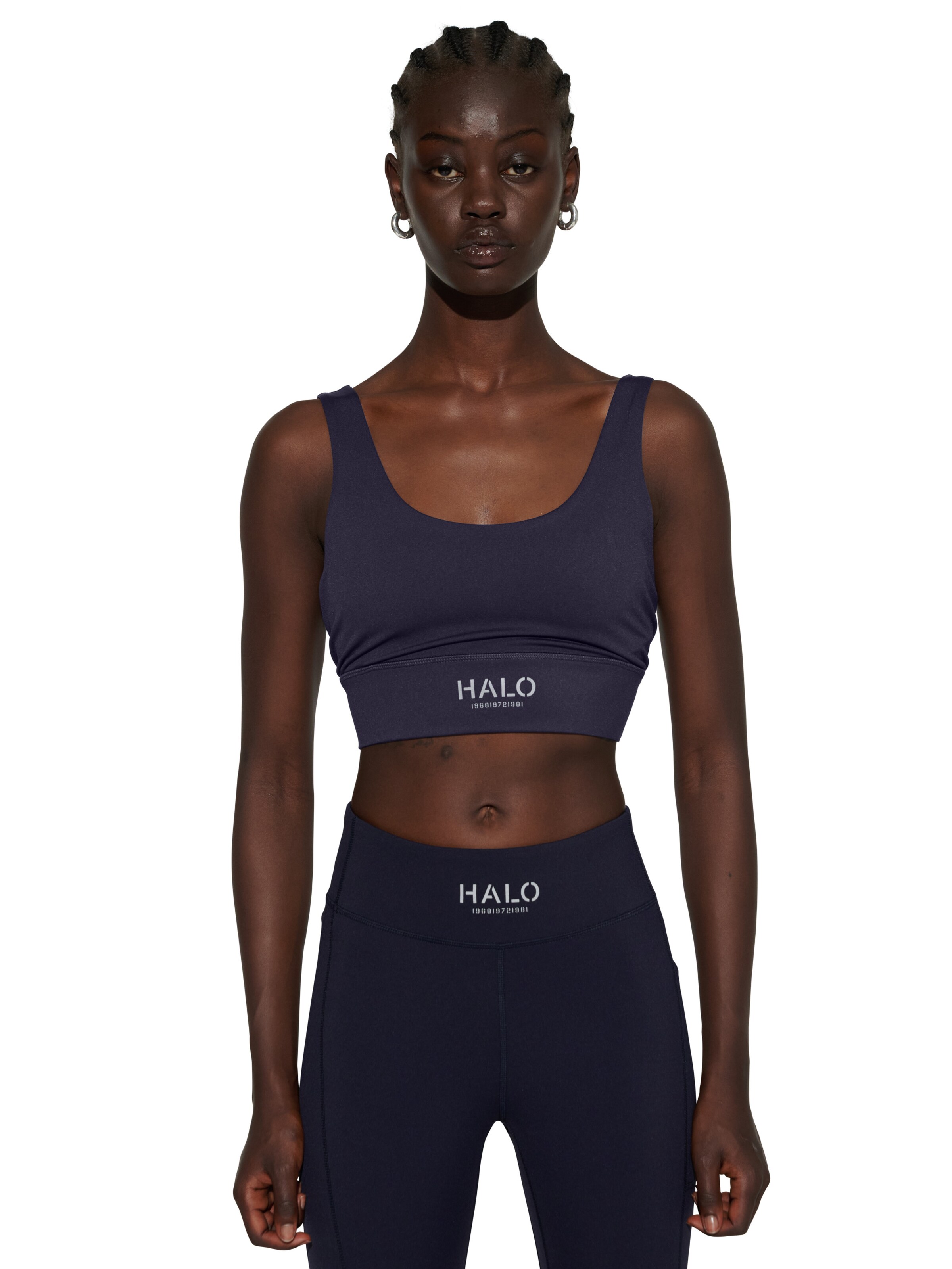 HALO Bustier Sporttop in Blau: Vorderseite