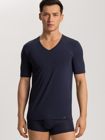 Hanro V-Shirt ' Natural Function ' in Blau